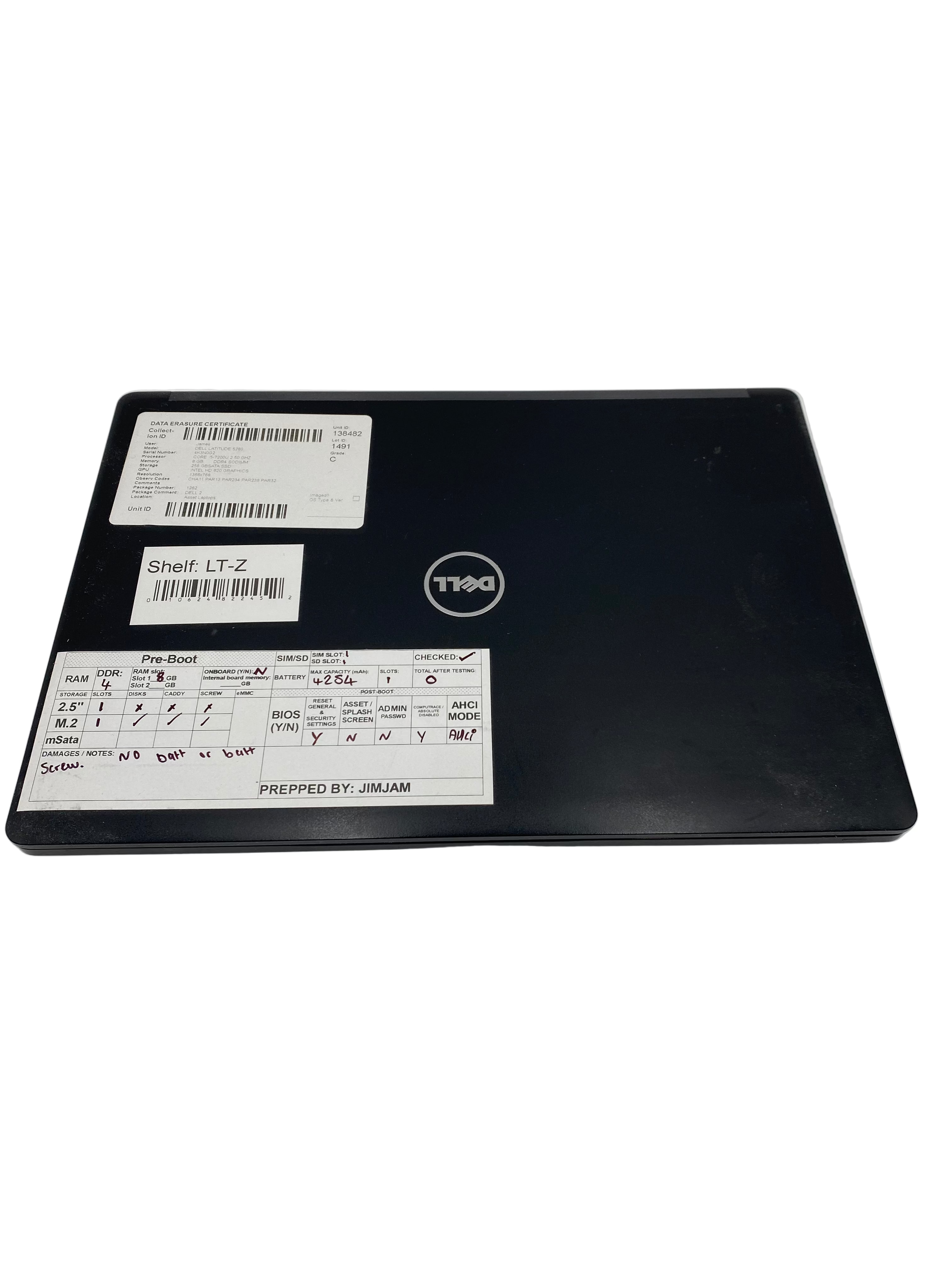 Dell Latitude 5280, 14", 8gb Ram, Intel i5, 256gb SSD, Win 11 Pro #0G2