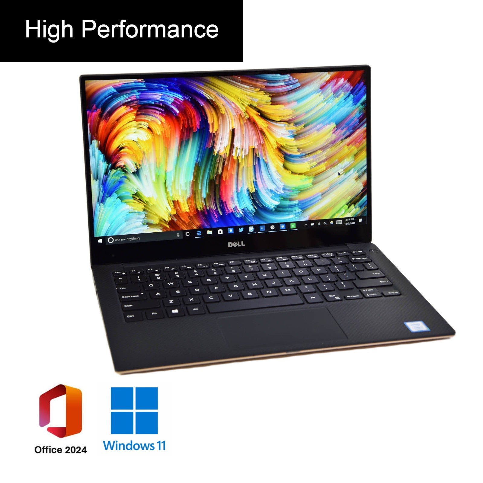 Dell XPS 13 9370, - i7 10510U - 16GB - 256GB - Windows 11 Pro, Microsoft Office Pro Plus 2024
