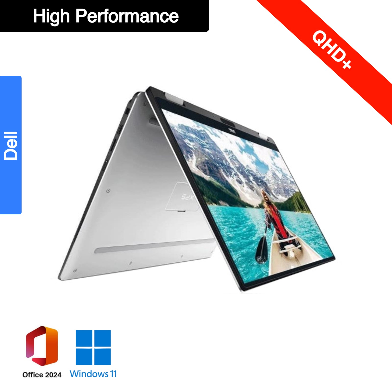 Dell XPS 13 9365 2-in-1 Intel i7-8200Y, 16gb RAM, 512gb NVMe SSD, Win 11 Pro, QHD+ #0Z2