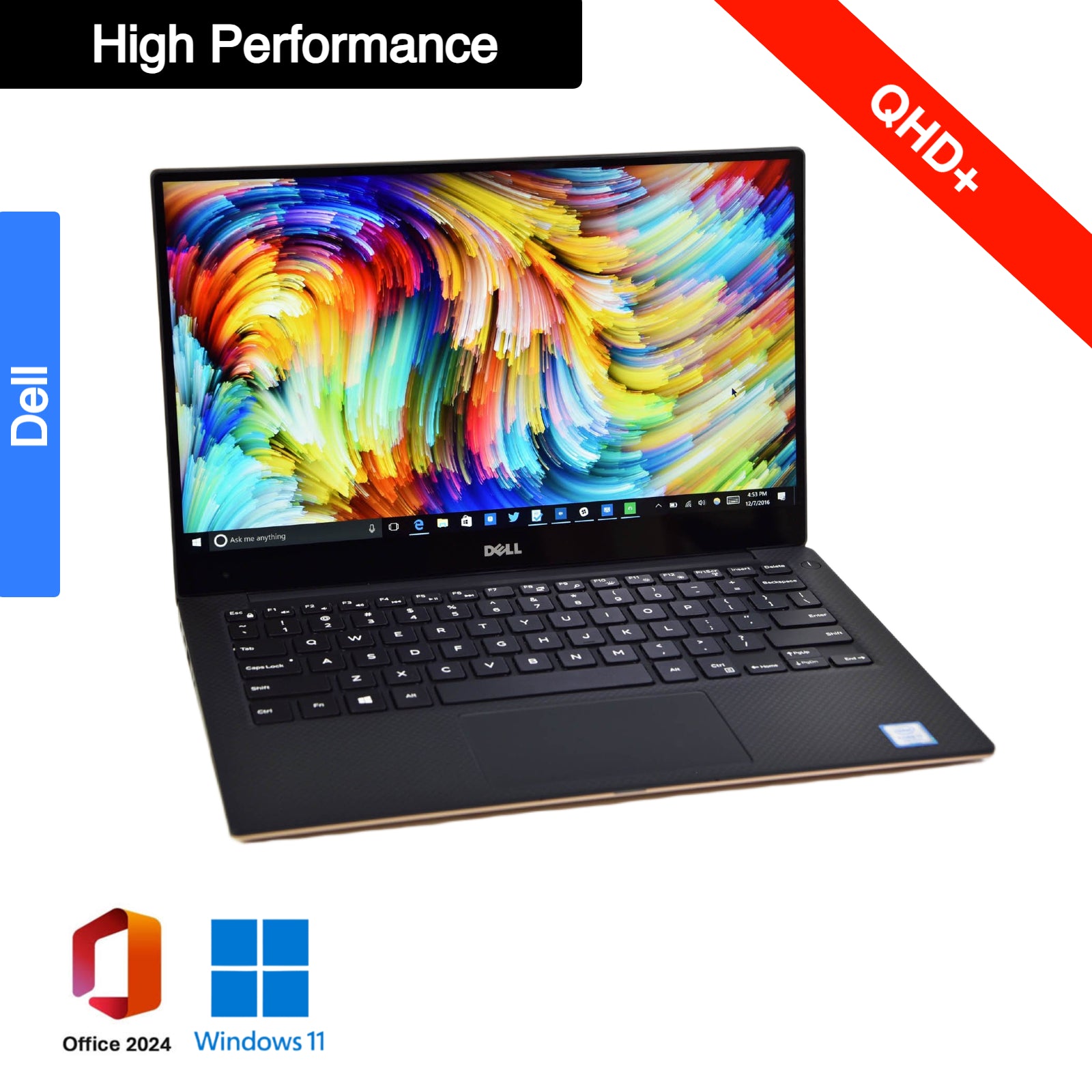 Dell XPS 13 9370 Touchscreen Laptop, Intel i7-8550U, 16gb RAM, Windows Pro 11 #SN2